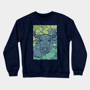 Inside the mirror - Bubalus bubalis Crewneck Sweatshirt